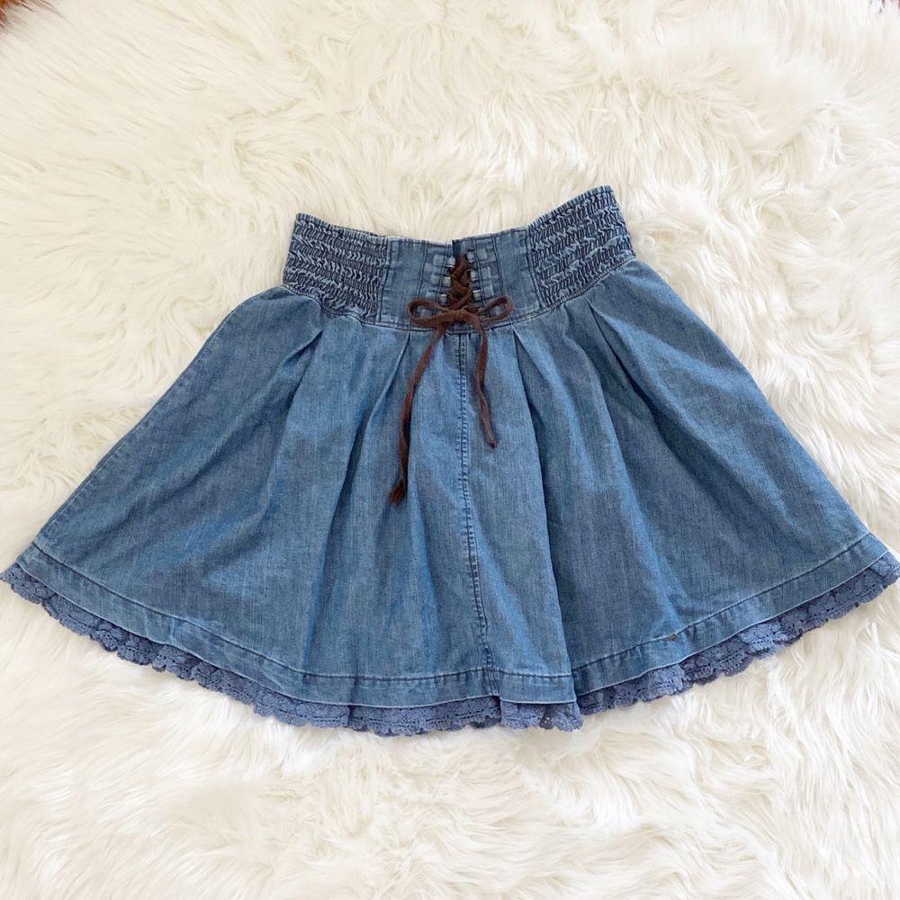 Dazzlin Japanese Brand Denim Skirt with Tie